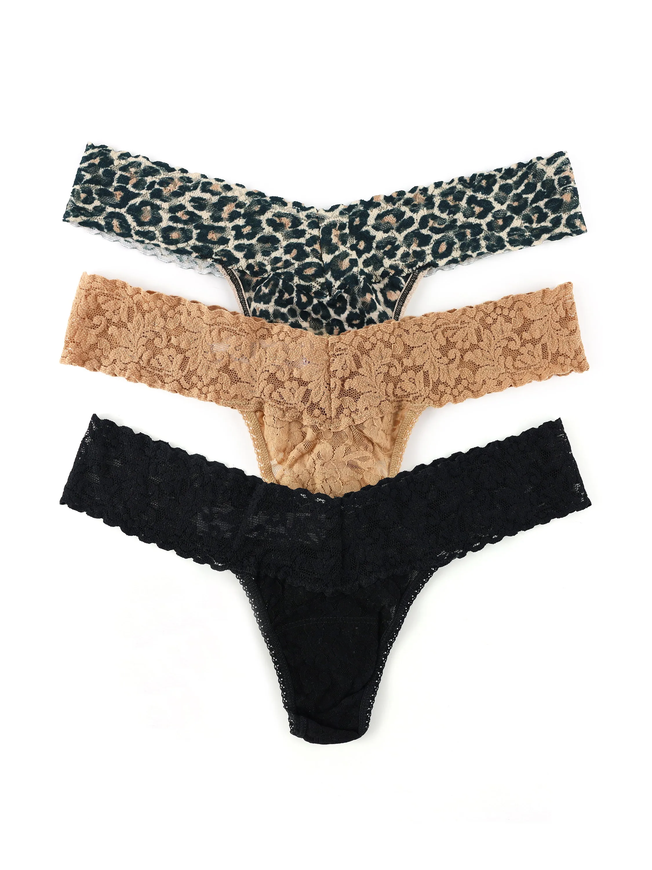 3 Pack Low Rise Thongs Classic