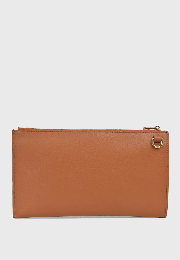 Aimee Wristlet Clutch (Camel)