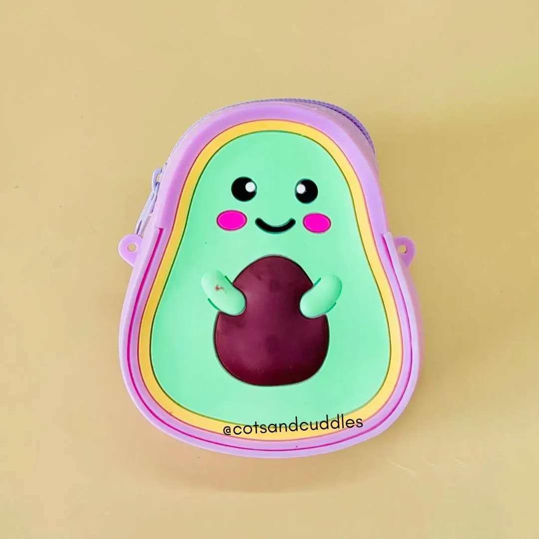 Avocado Design Silicone Sling Bag for Kids