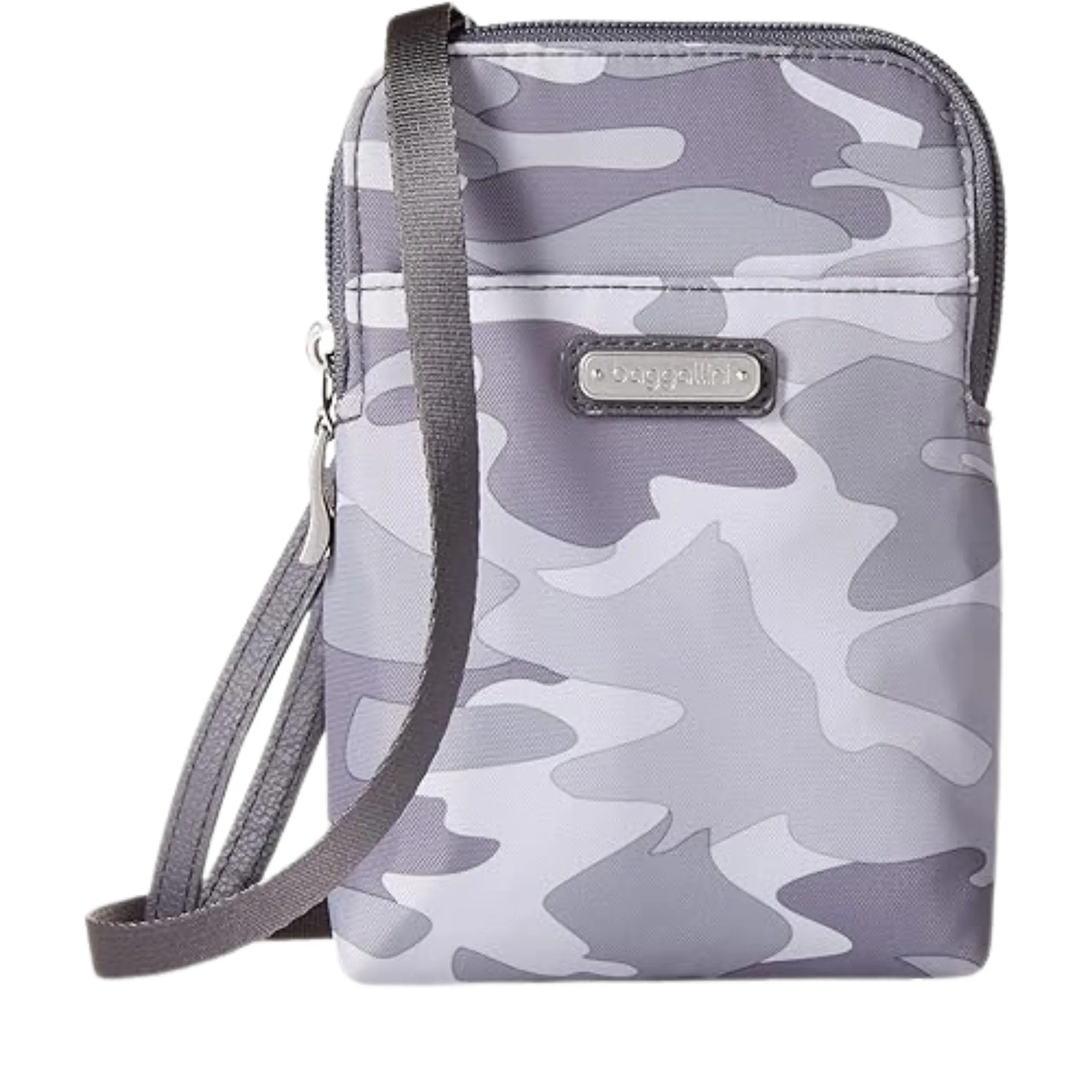 Baggallini Take Two RFID Bryant Crossbody - Grey Camo Print