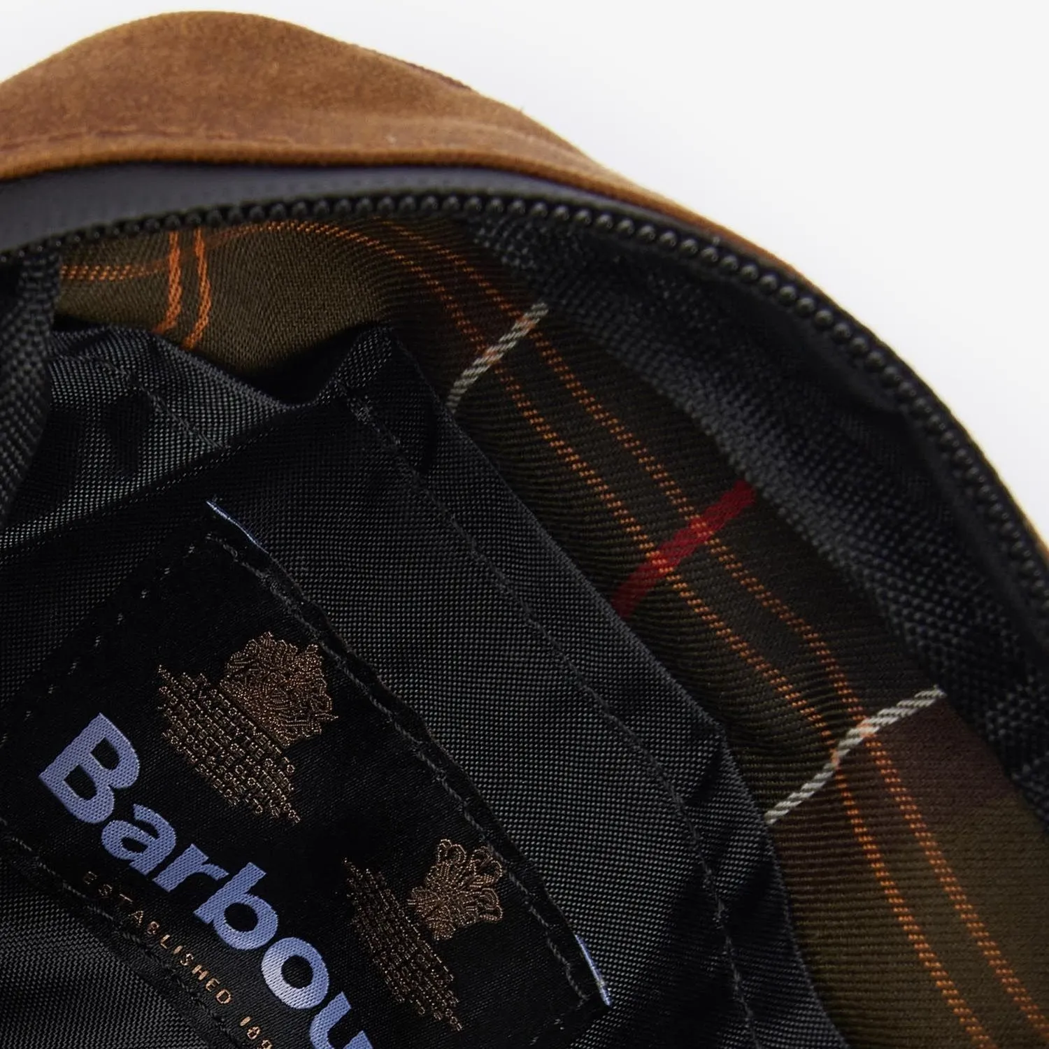 Barbour Field Wax Crossbody Bag in Tan/Black