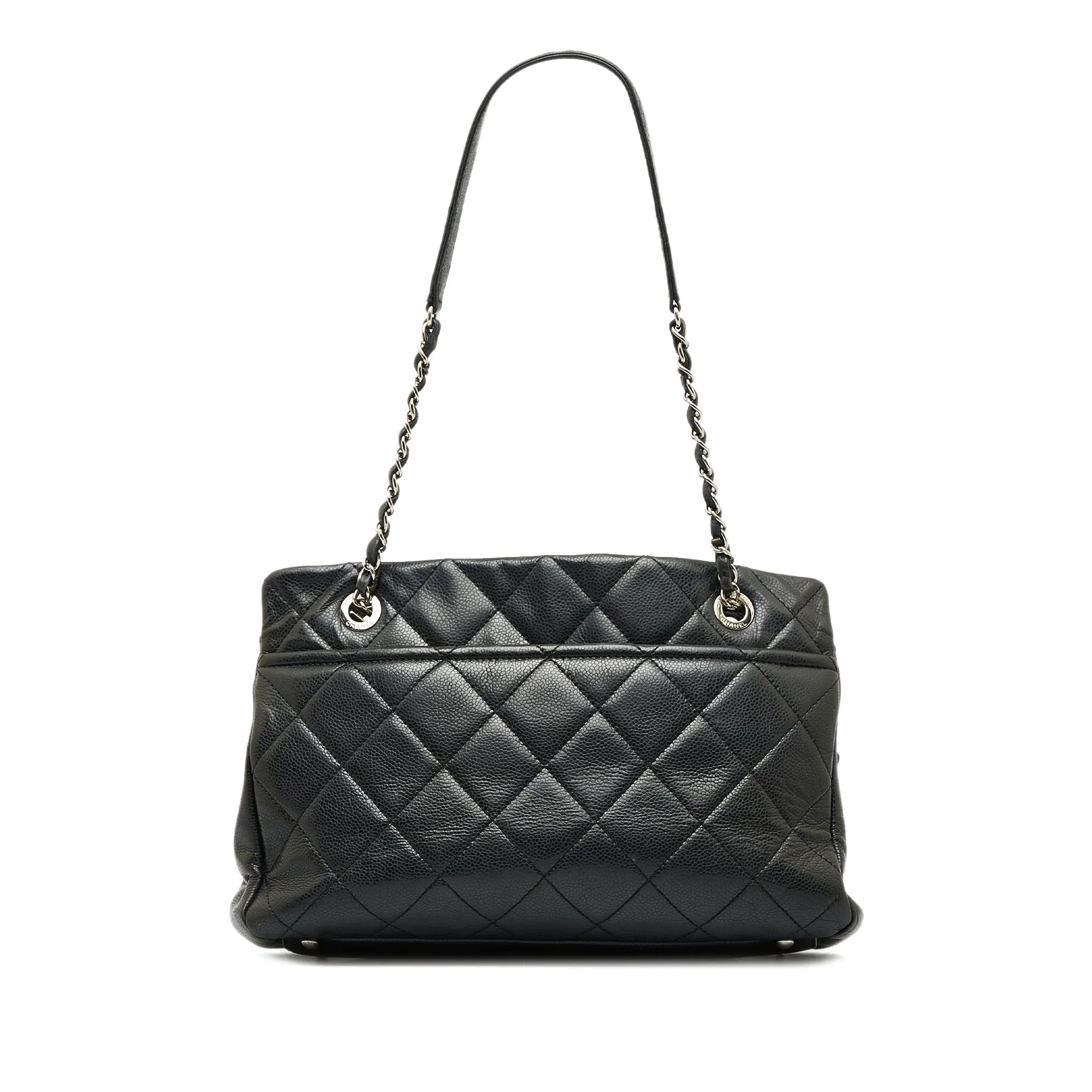 Black Chanel CC Caviar Tote Bag