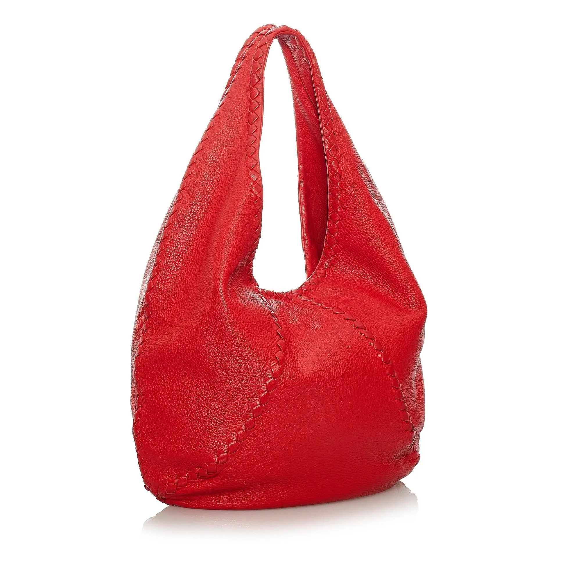 Bottega Veneta Baseball Leather Hobo Bag (SHG-29005)