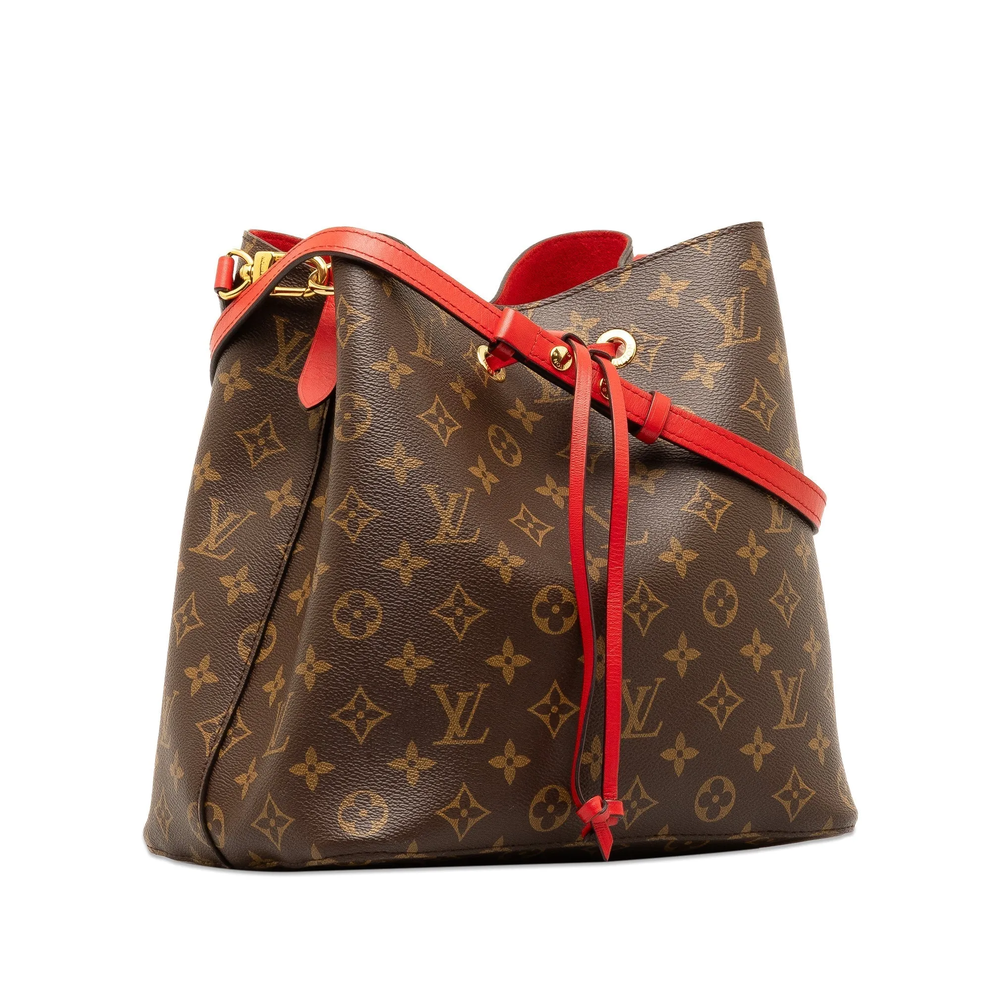 Brown Louis Vuitton Monogram Neonoe MM Bucket Bag