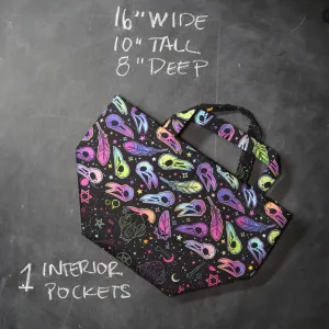 Bucket Tote Bag in Neon Alchemy