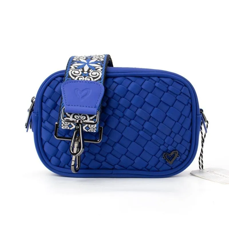 Caledon Woven Crossbody - Cobalt