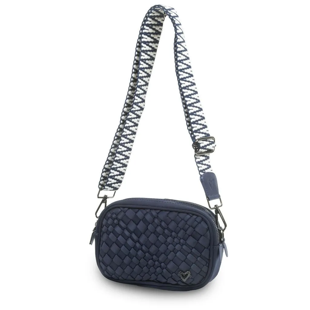 Caledon Woven Crossbody - Navy