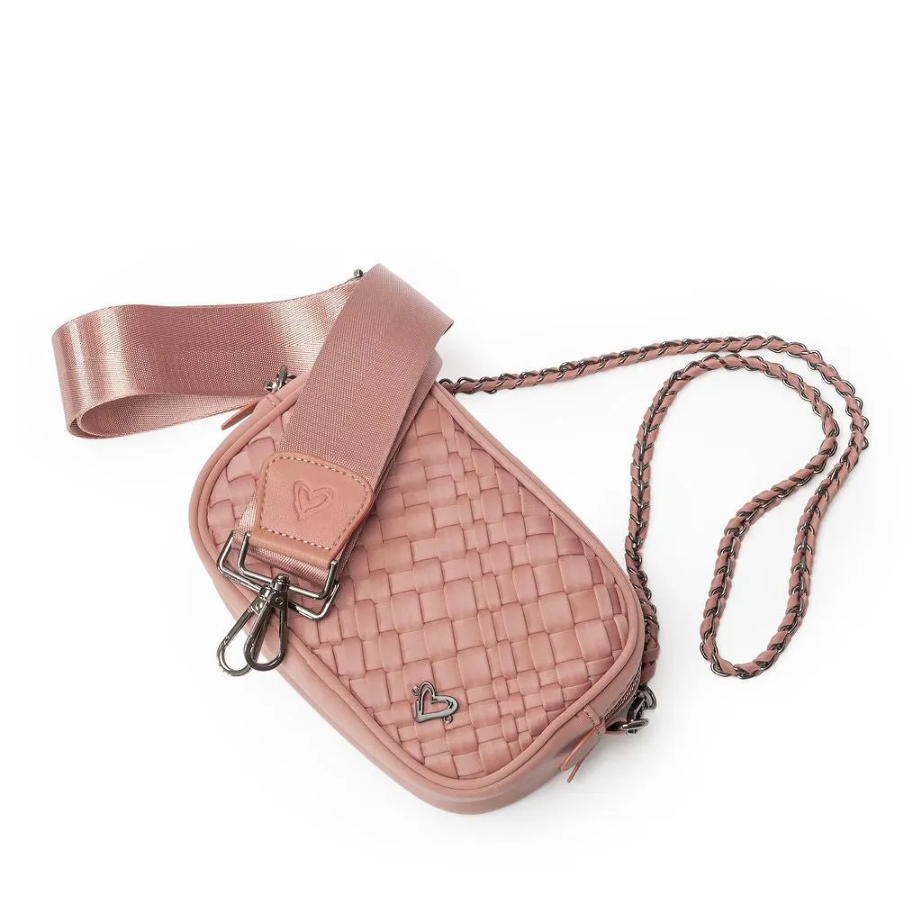 Caledon Woven Crossbody - Rose