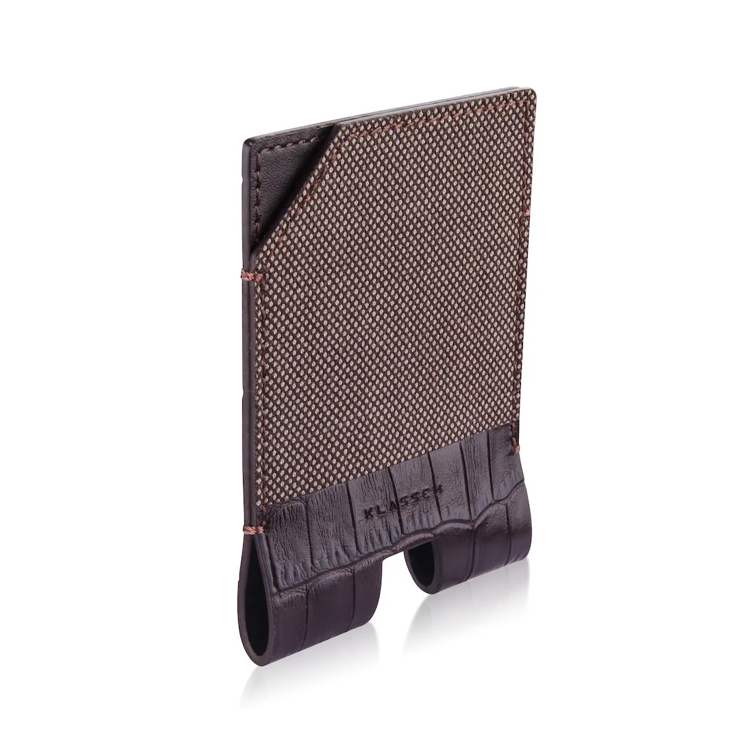 Card Holder / Fabric Brown Birdeye