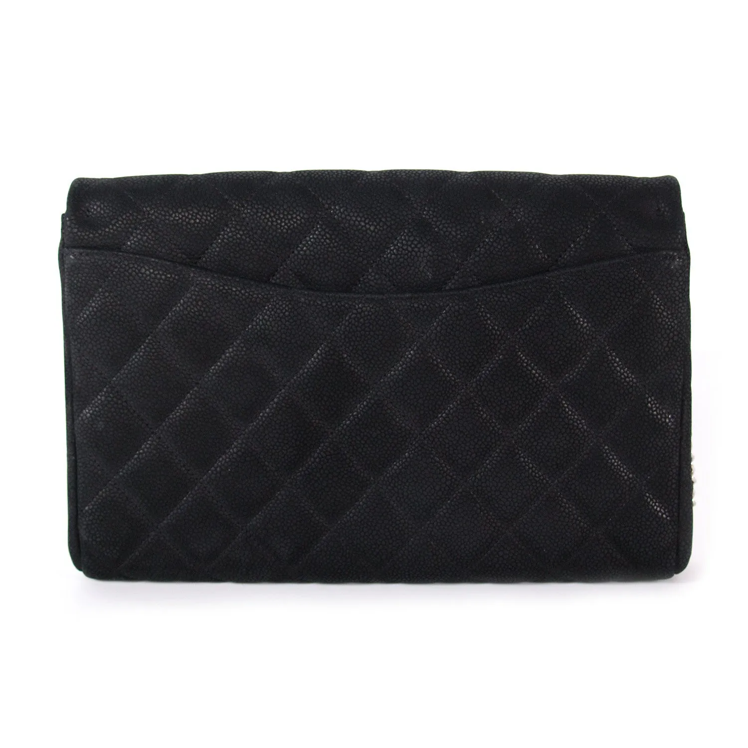 Chanel Classic Caviar Clutch With Chain