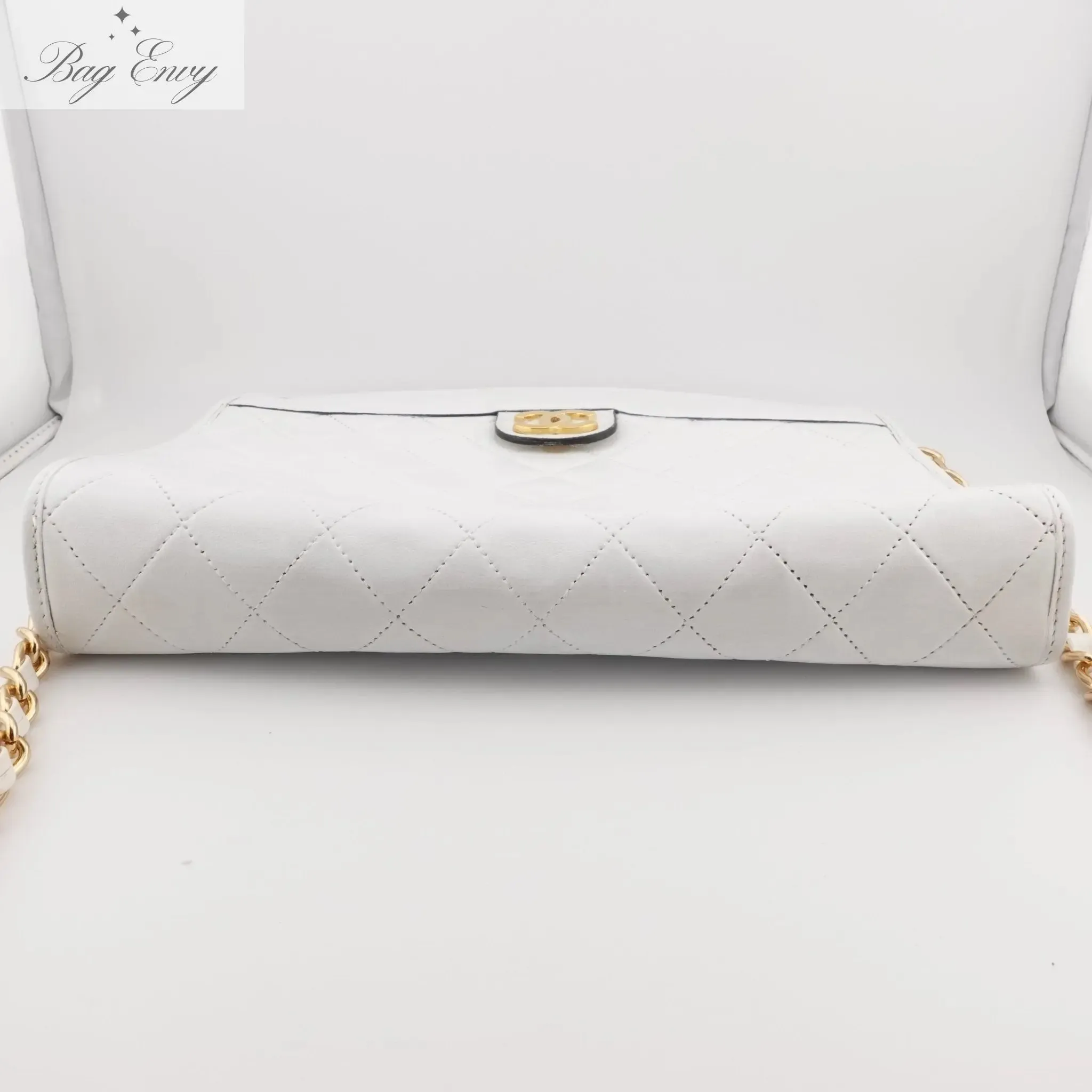 CHANEL Lambskin French Frame Clutch with Chain