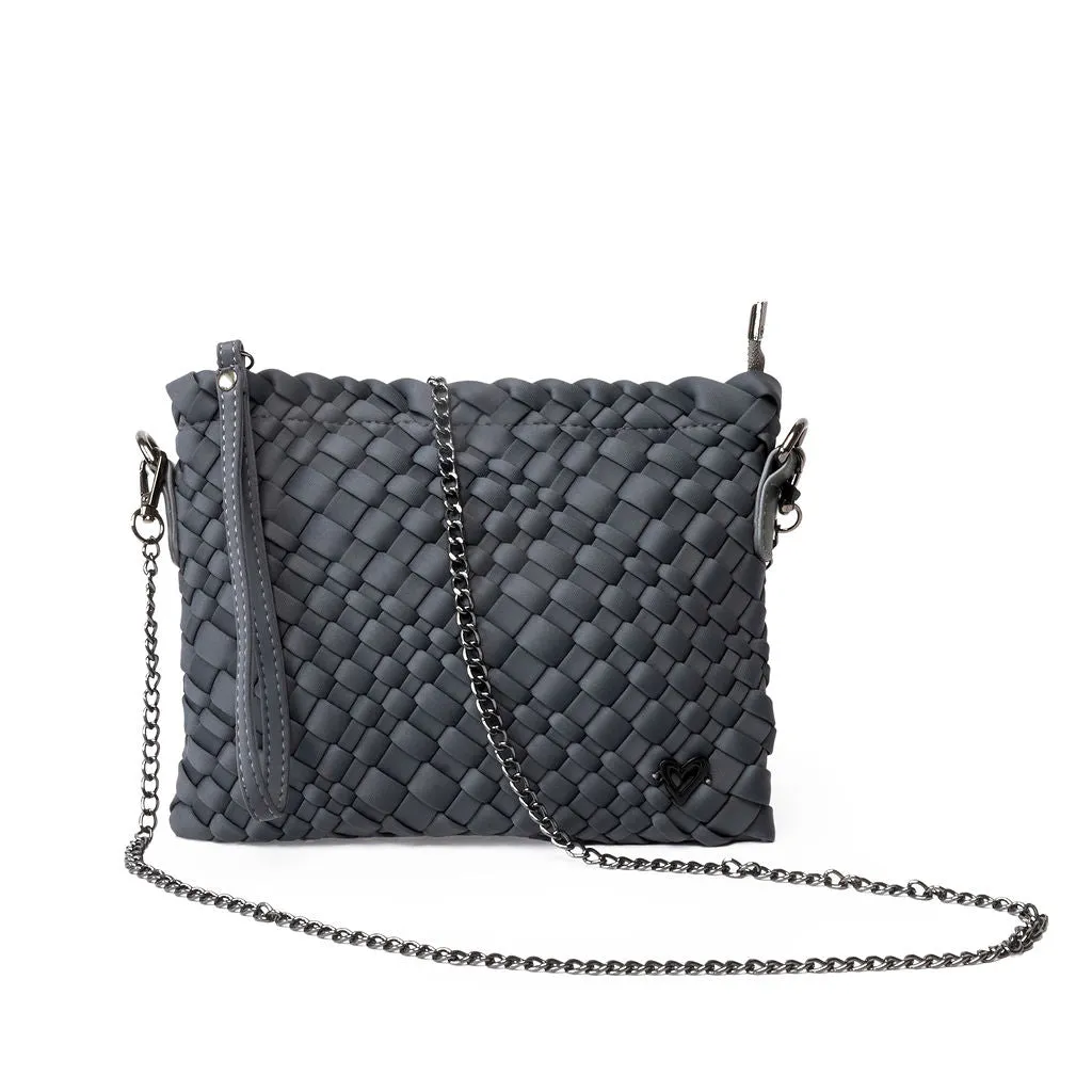 Charlotte Woven Crossbody - Charcoal