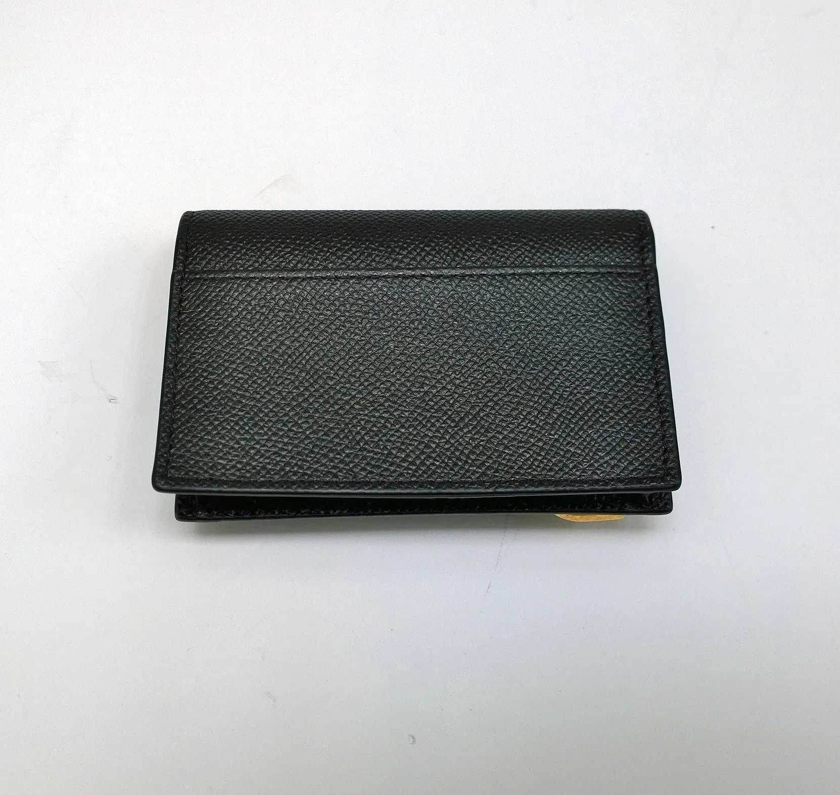 Christian Dior Saddle Black Textured Leather Card Case Wallet