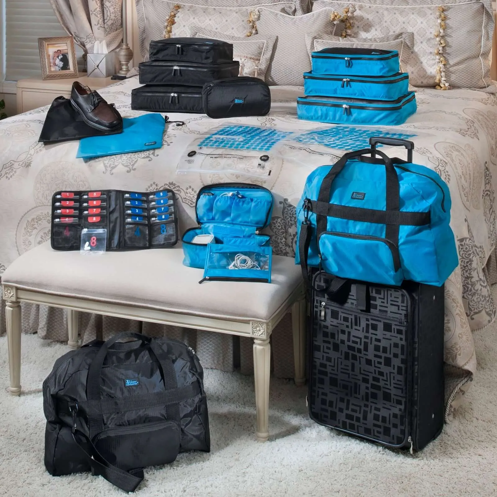 Clever Cache   Two-Piece Travel Set - Teal - Bundle