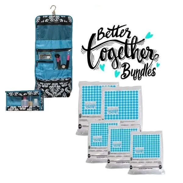 Clever Cache   Two-Piece Travel Set - Teal - Bundle