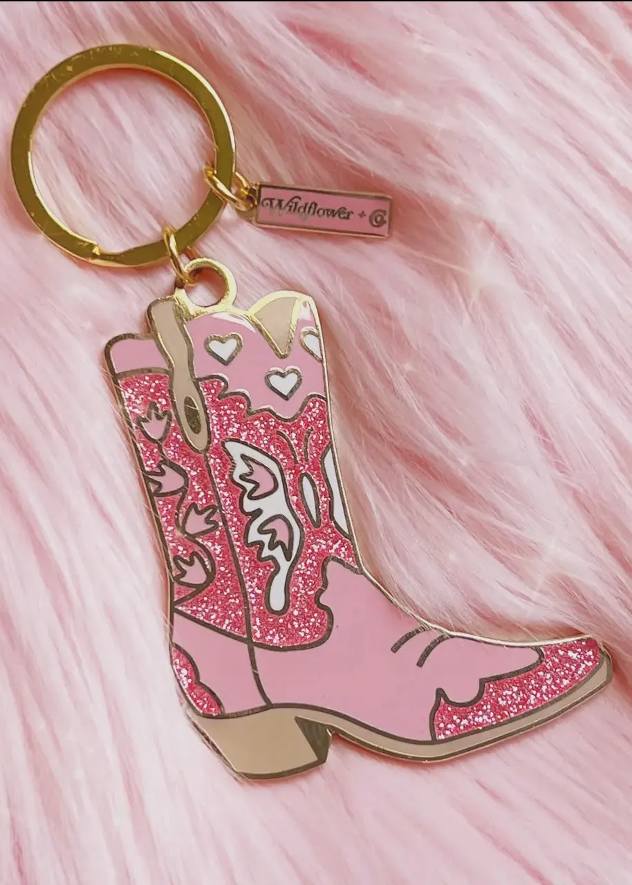 Cowgirl Boot Keychain