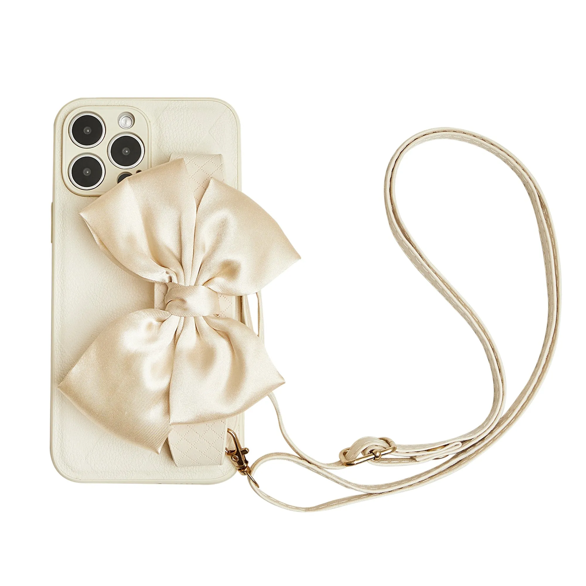 Cross-body Bowknot Wristlet Phone Case