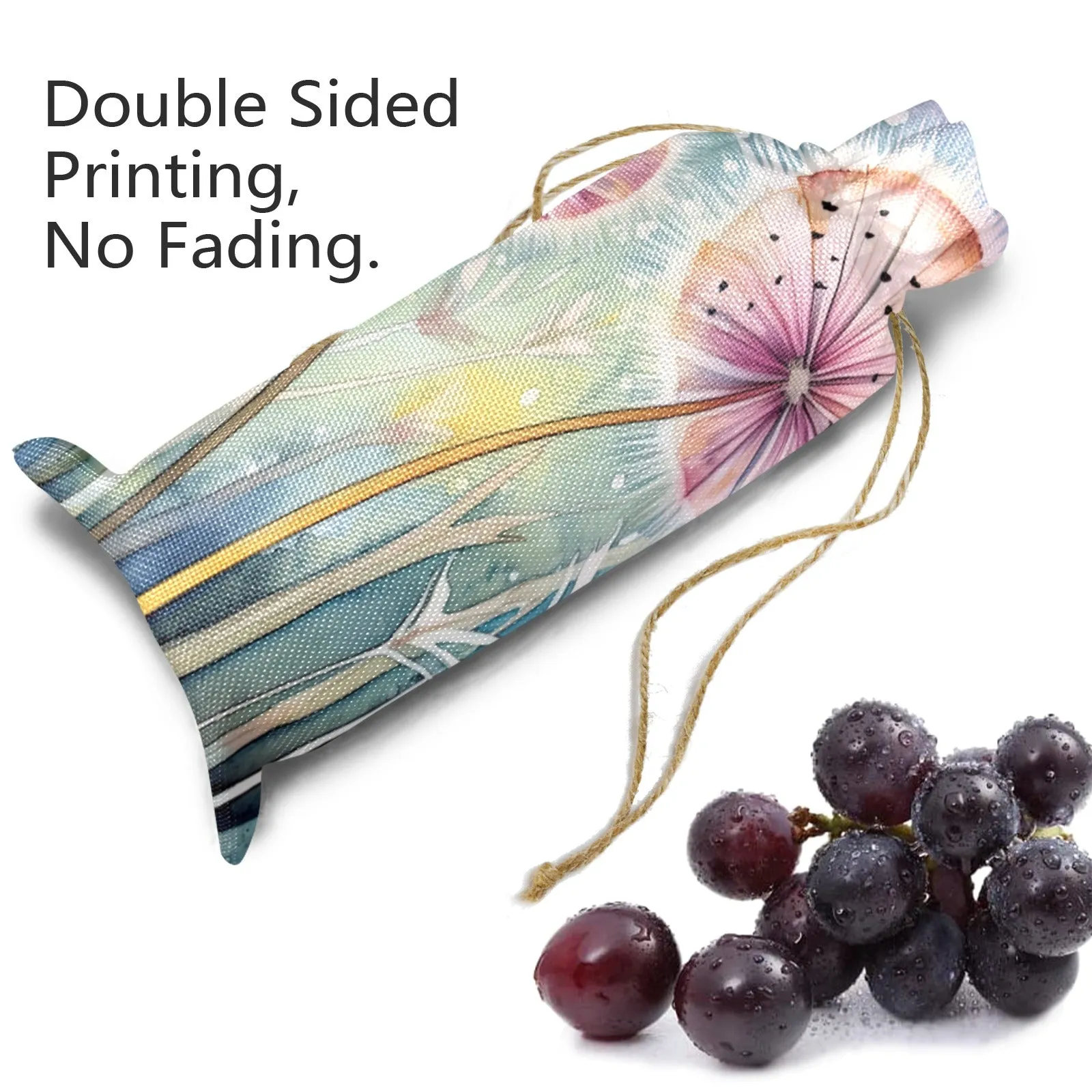 Dandelions awd244 Linen Wine Bottle Bag