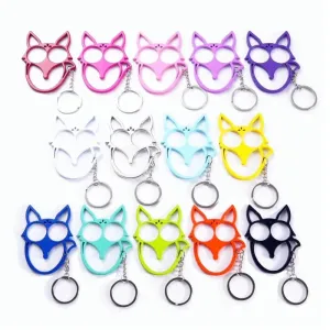 Fox Ears Self Defense Knuckles Keychain