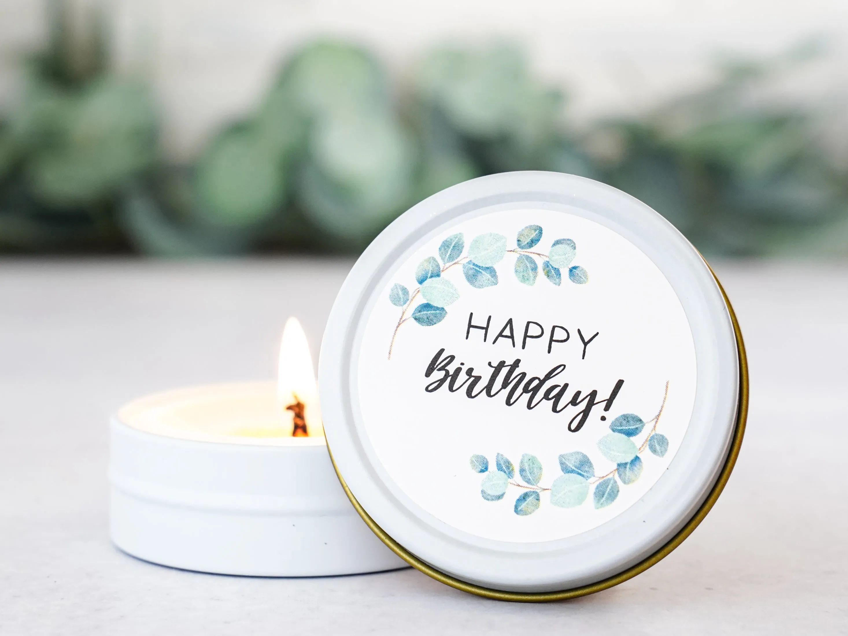 Happy Birthday Small Candle and Lip Balm Gift