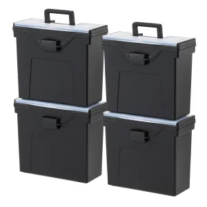 Letter/Legal File Tote Box with Handle 4 Pack