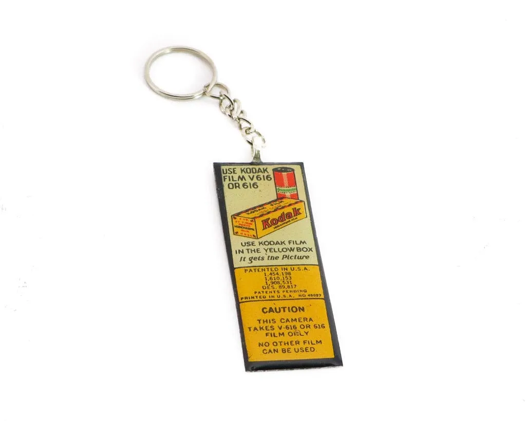 Long Vintage Kodak 616 Roll Film Keychain, unique gifts for him and her, Photographer gift