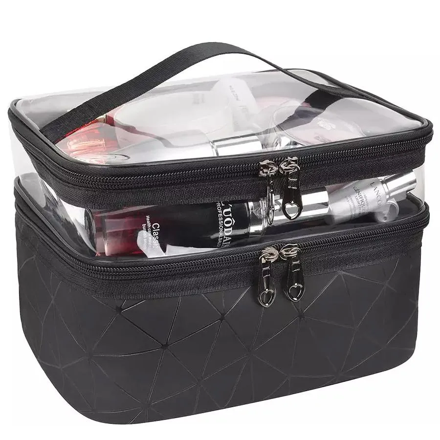 Makeup Bags Double layer Travel Cosmetic Cases