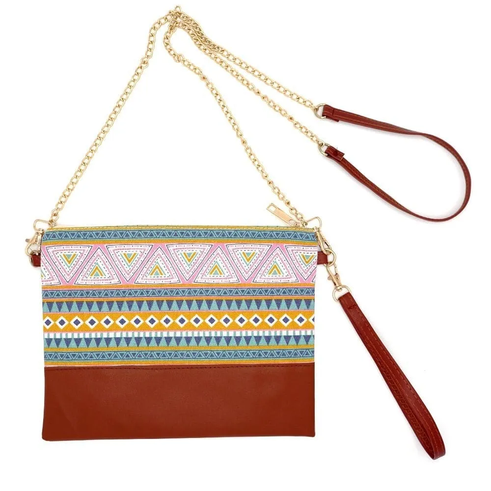 MB0142 Aztec Crossbody & Wristlet Bag