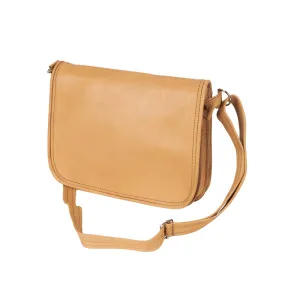 Medium Leather Crossbody Bag | Natural