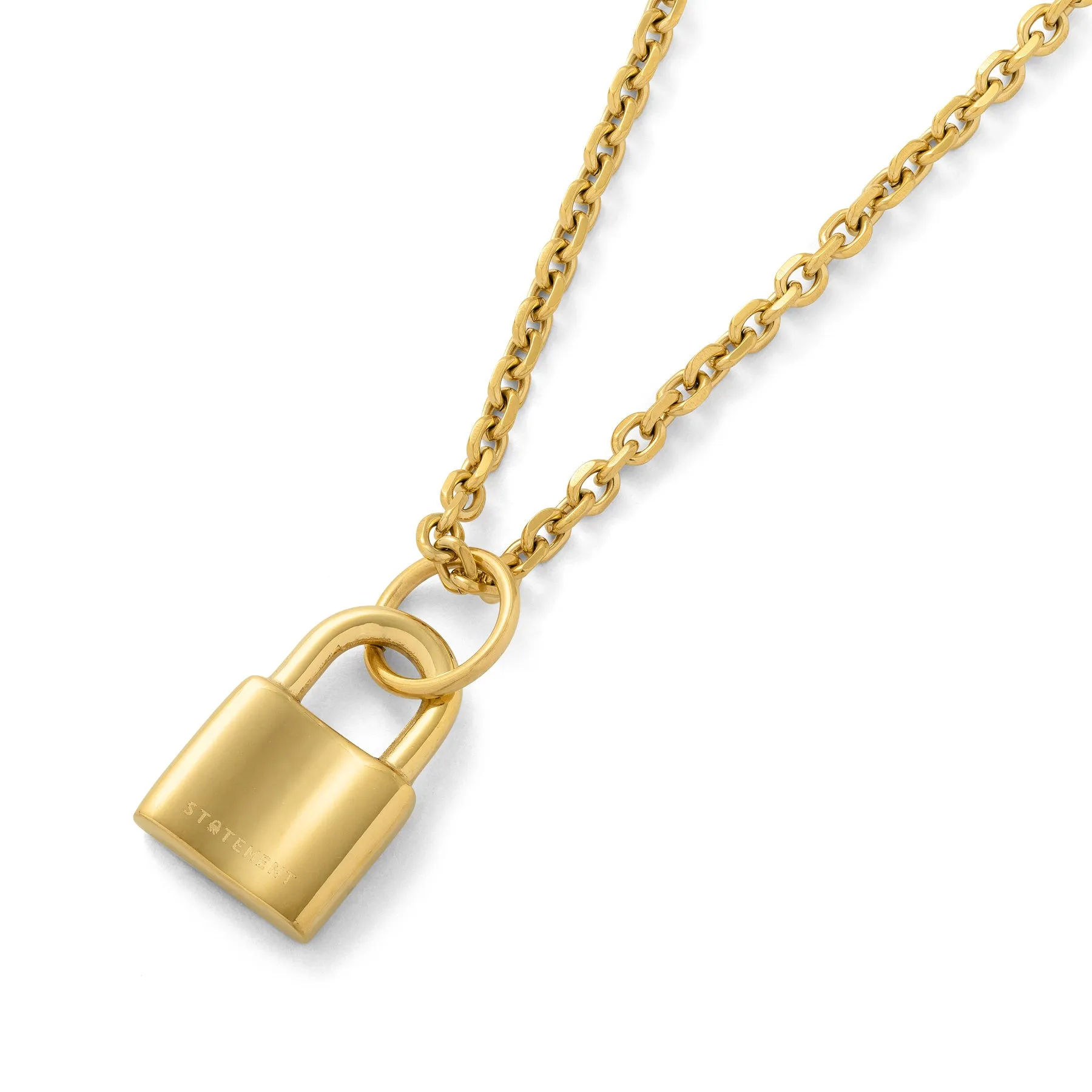 Mini Padlock Pendant (Gold)