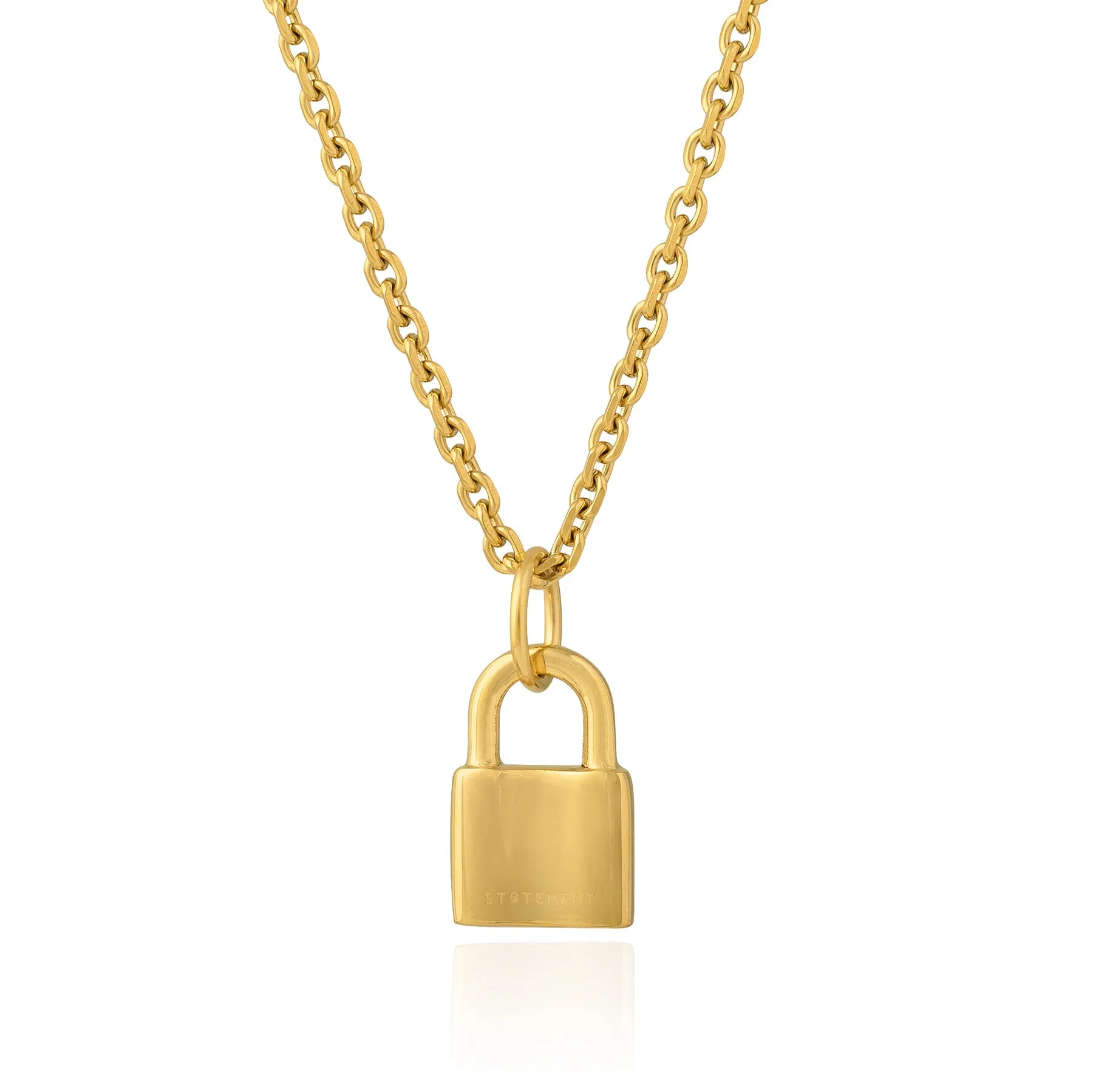 Mini Padlock Pendant (Gold)