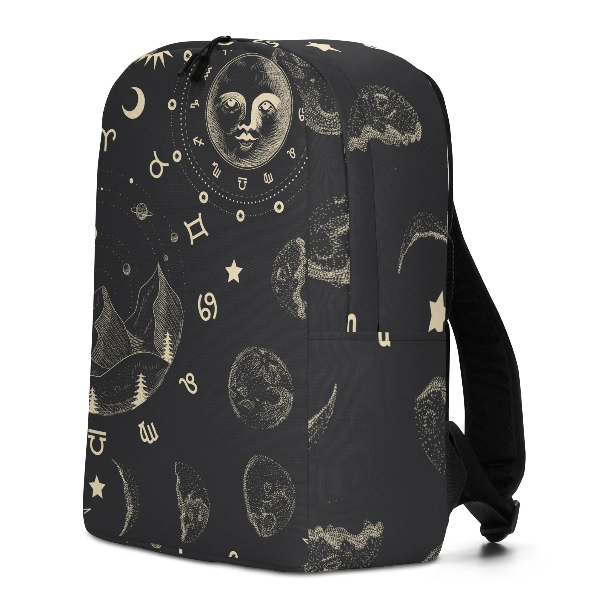 Minimalist Backpack Celestial Astro Black