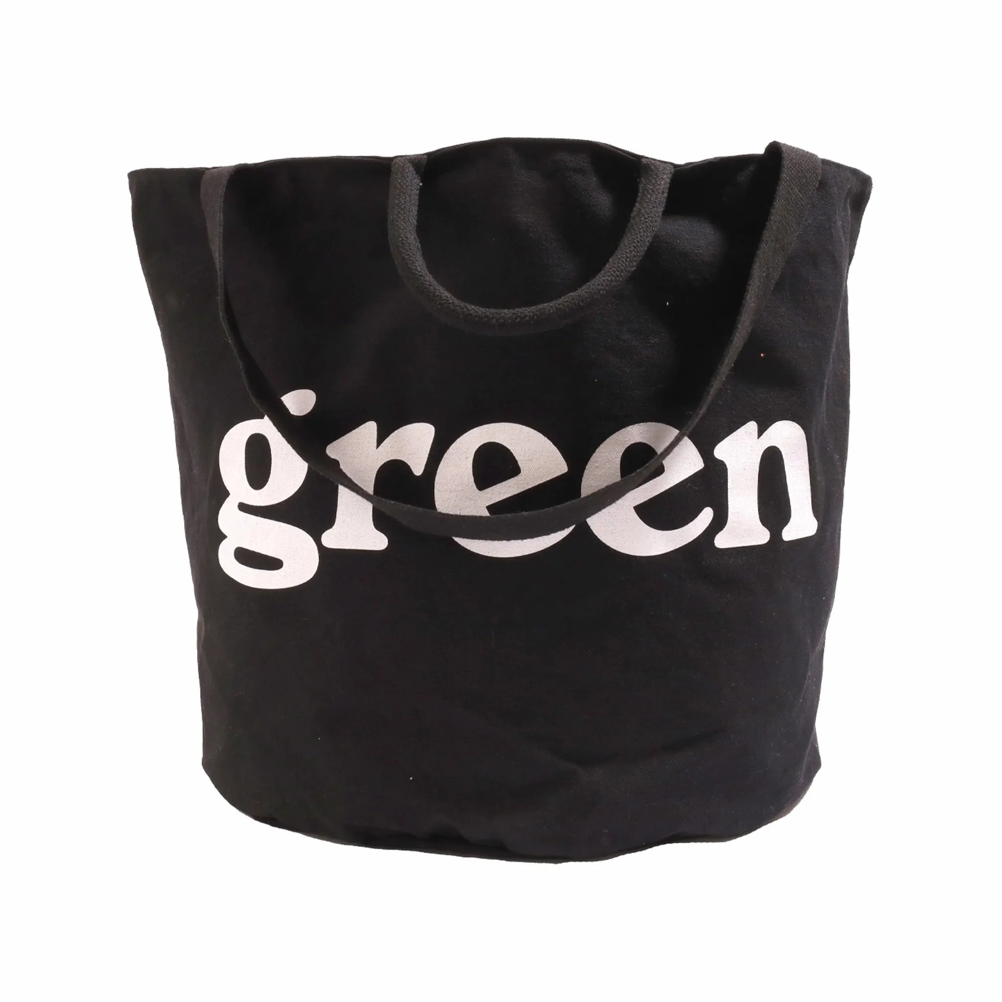 Mister Green Large Round Tote / Grow Bag (Black/White)