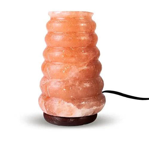 Natural Himalayan Pink Salt Lamp Cut Cylinder Shape