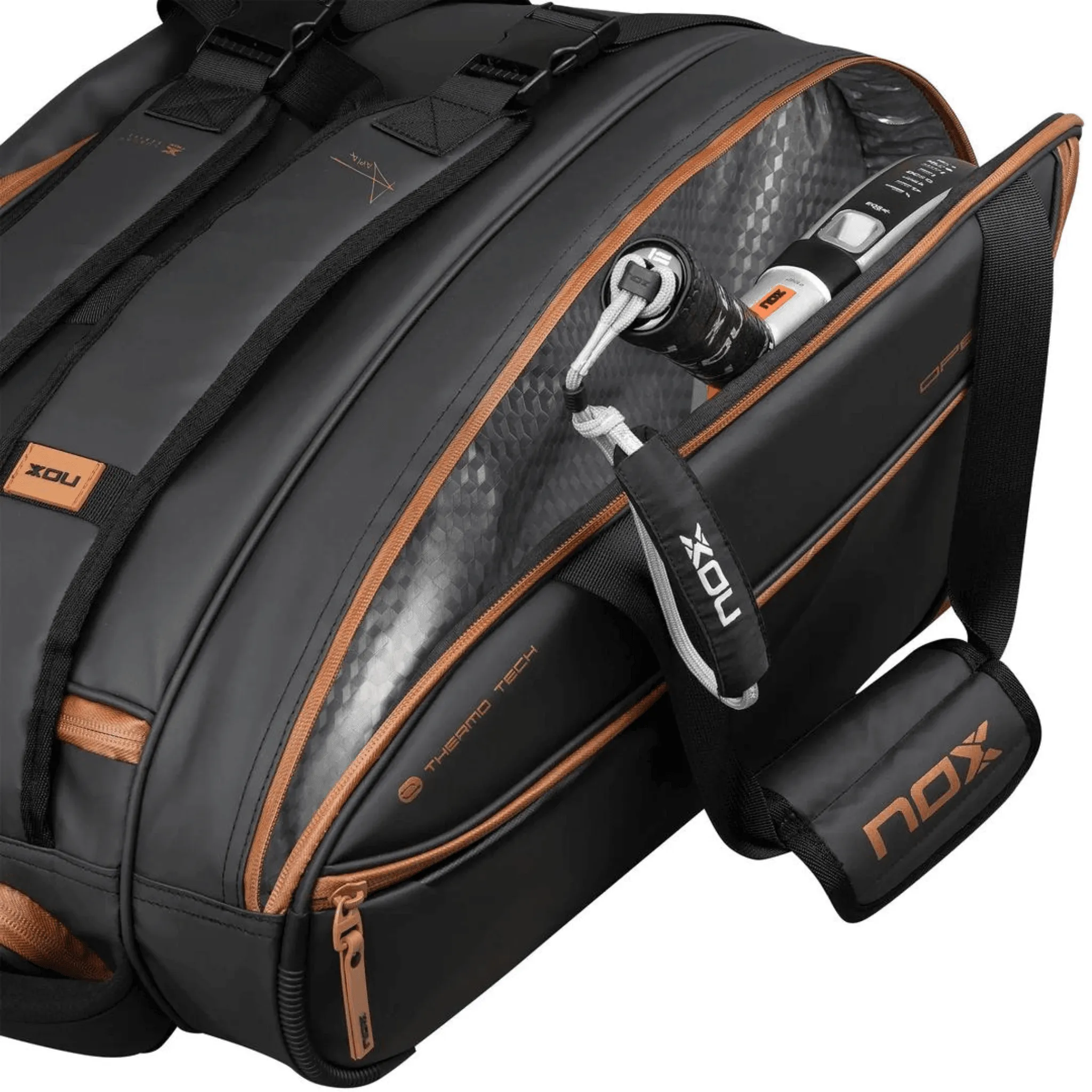 Nox LUXURY OPEN SERIES PADEL BAG BLACK/BROWN