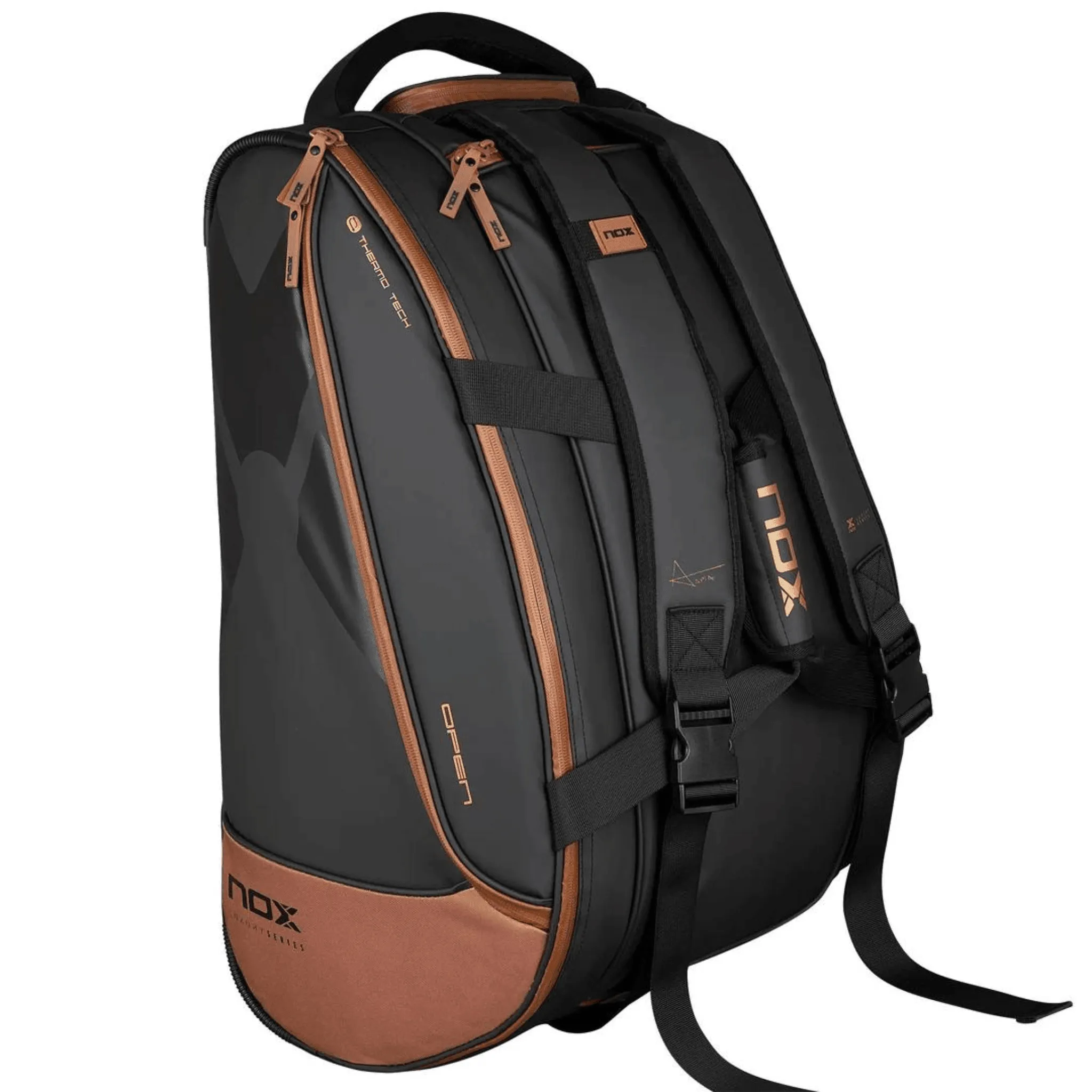 Nox LUXURY OPEN SERIES PADEL BAG BLACK/BROWN