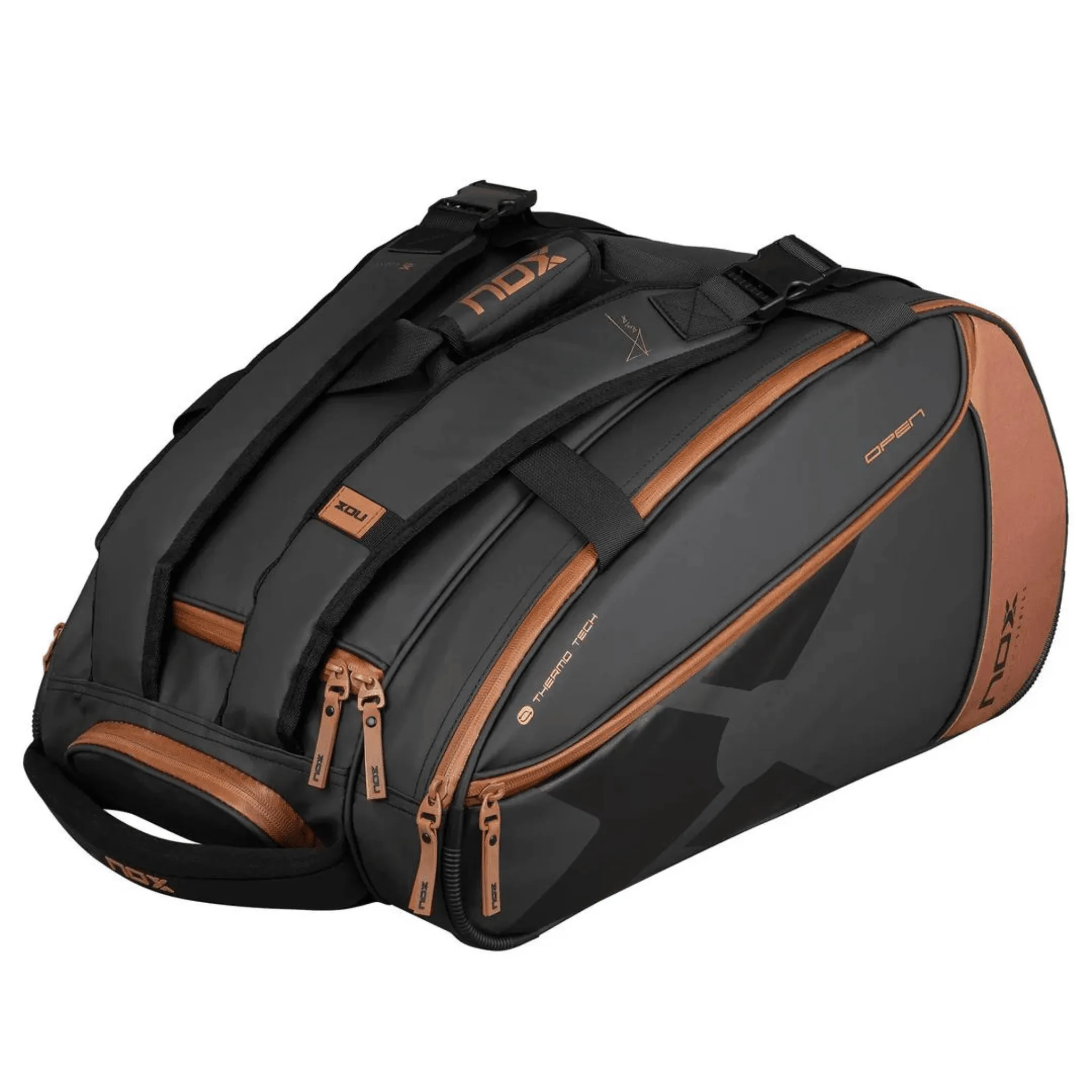 Nox LUXURY OPEN SERIES PADEL BAG BLACK/BROWN