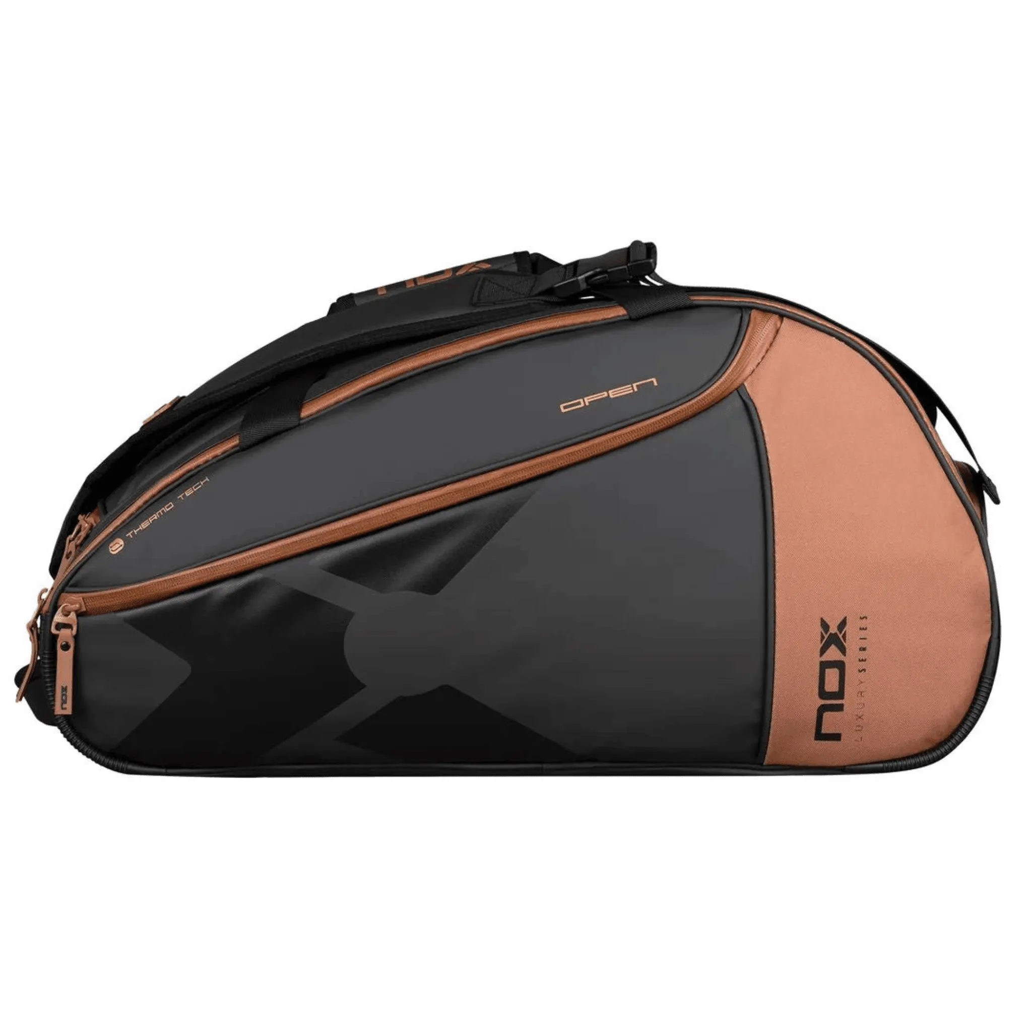 Nox LUXURY OPEN SERIES PADEL BAG BLACK/BROWN