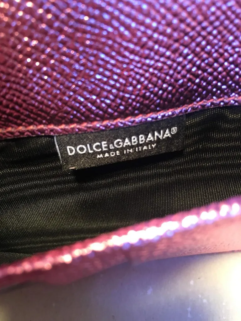 NWOT Dolce and Gabbana Pink Sicily Von Wallet Cell Phone Clutch Purse