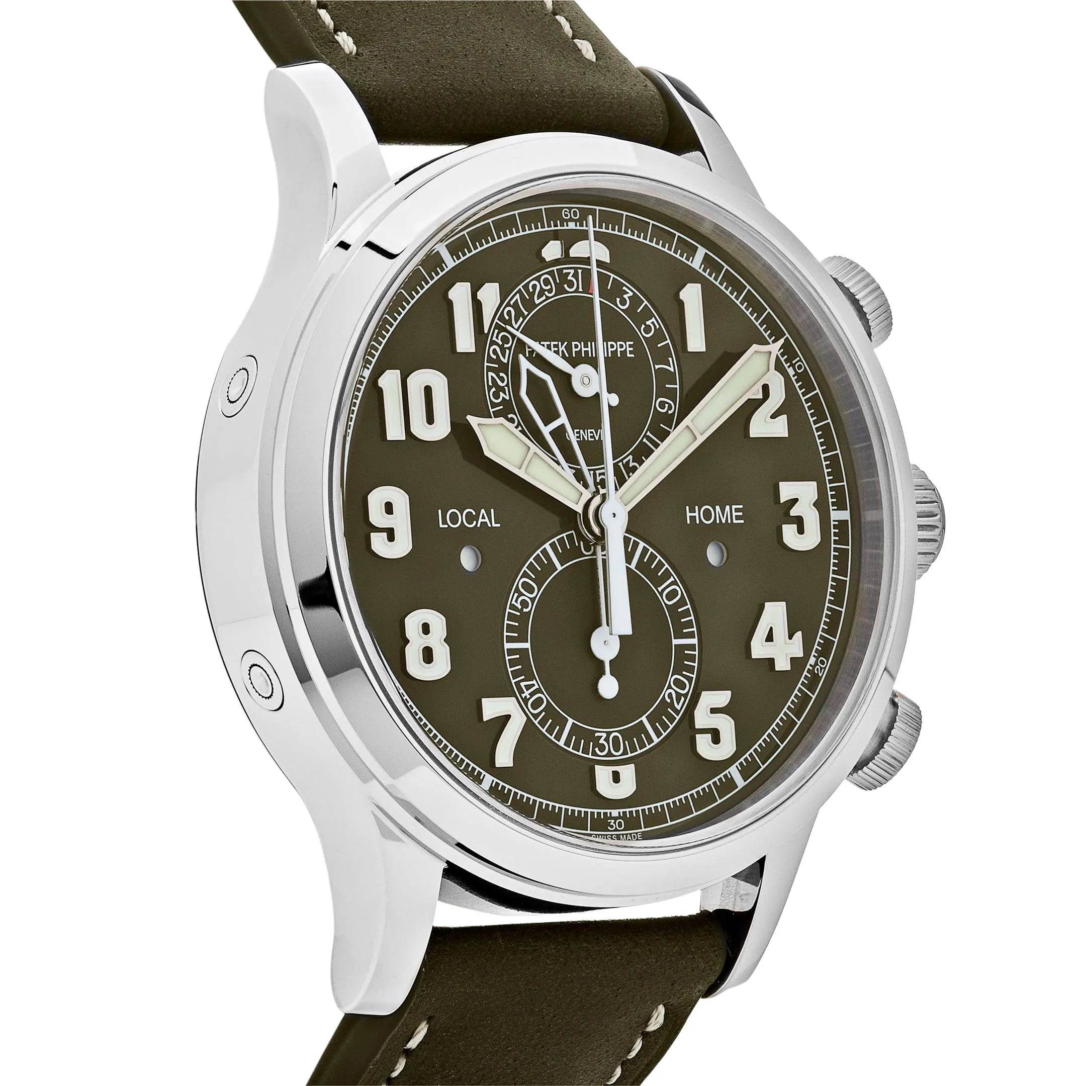 Patek Philippe Complications 5924G-010 Calatrava Travel Time Green Dial 'Pilot' Chronograph (2023)