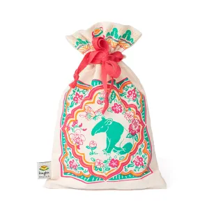 Peranakan Tiles Tapir Drawstring Gift Bag (Small)