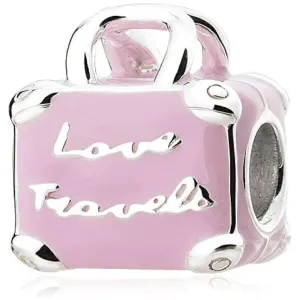 Pink Suitcase Love Travel Bead Charm