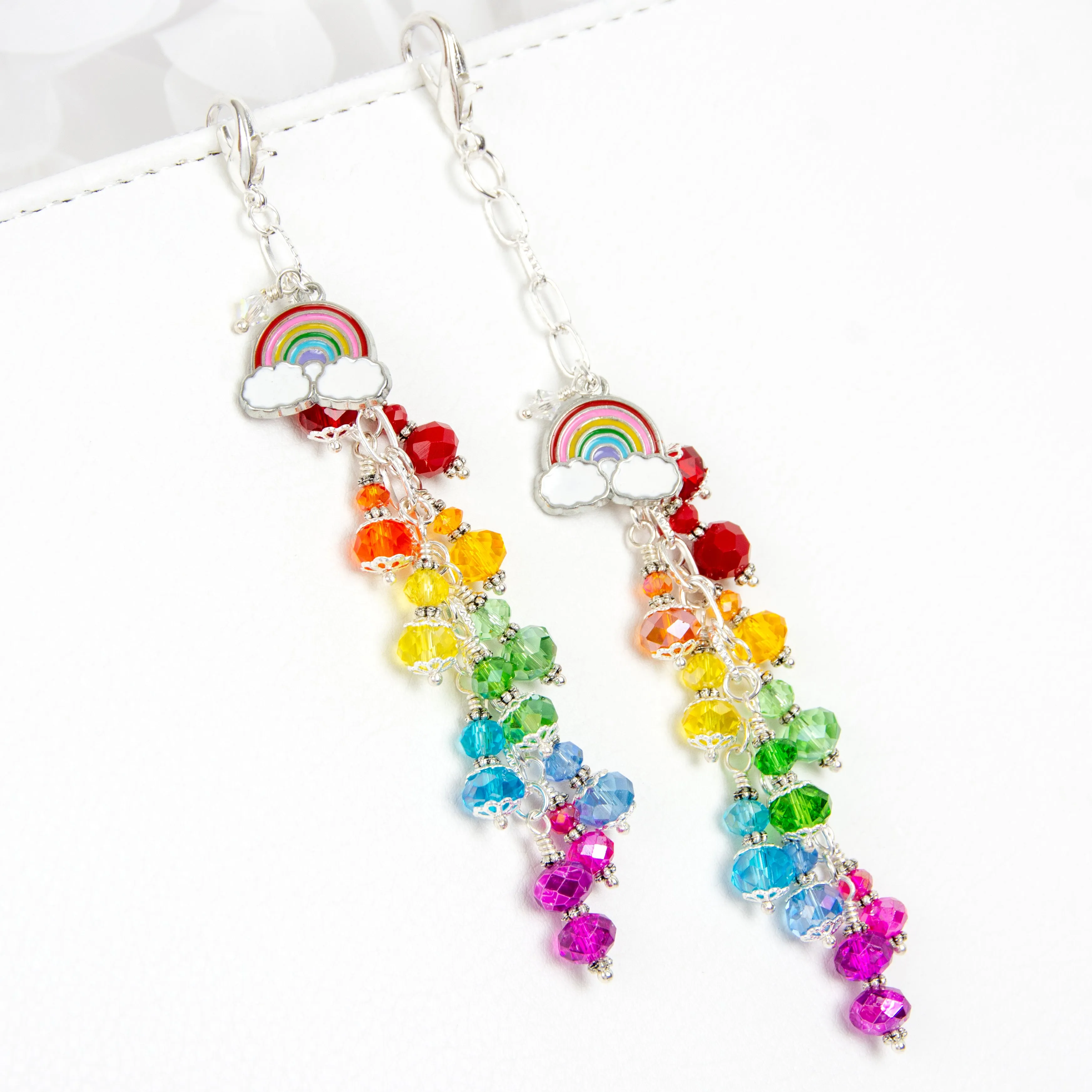 Rainbow Planner Charm with a Rainbow of Crystals