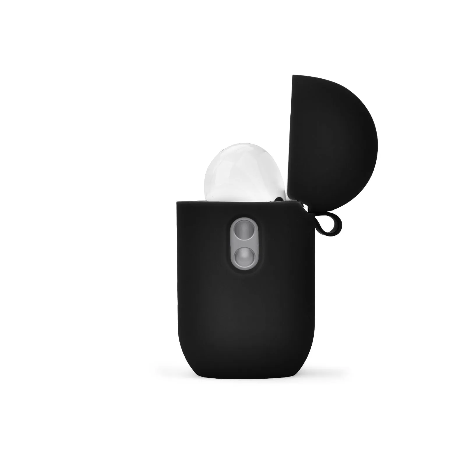 Silicone Case for AirPods Pro 2 with Bling Heart & Fur Pom Pom Keychain