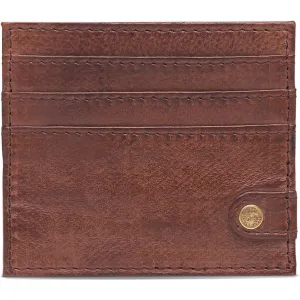 Simpel and functional credit card holder in leather / 15914 - Brandy