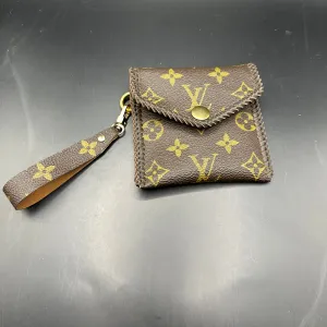 The Cardinal Card Holder/Wallet/Wristlet - Monogram in Chocolate