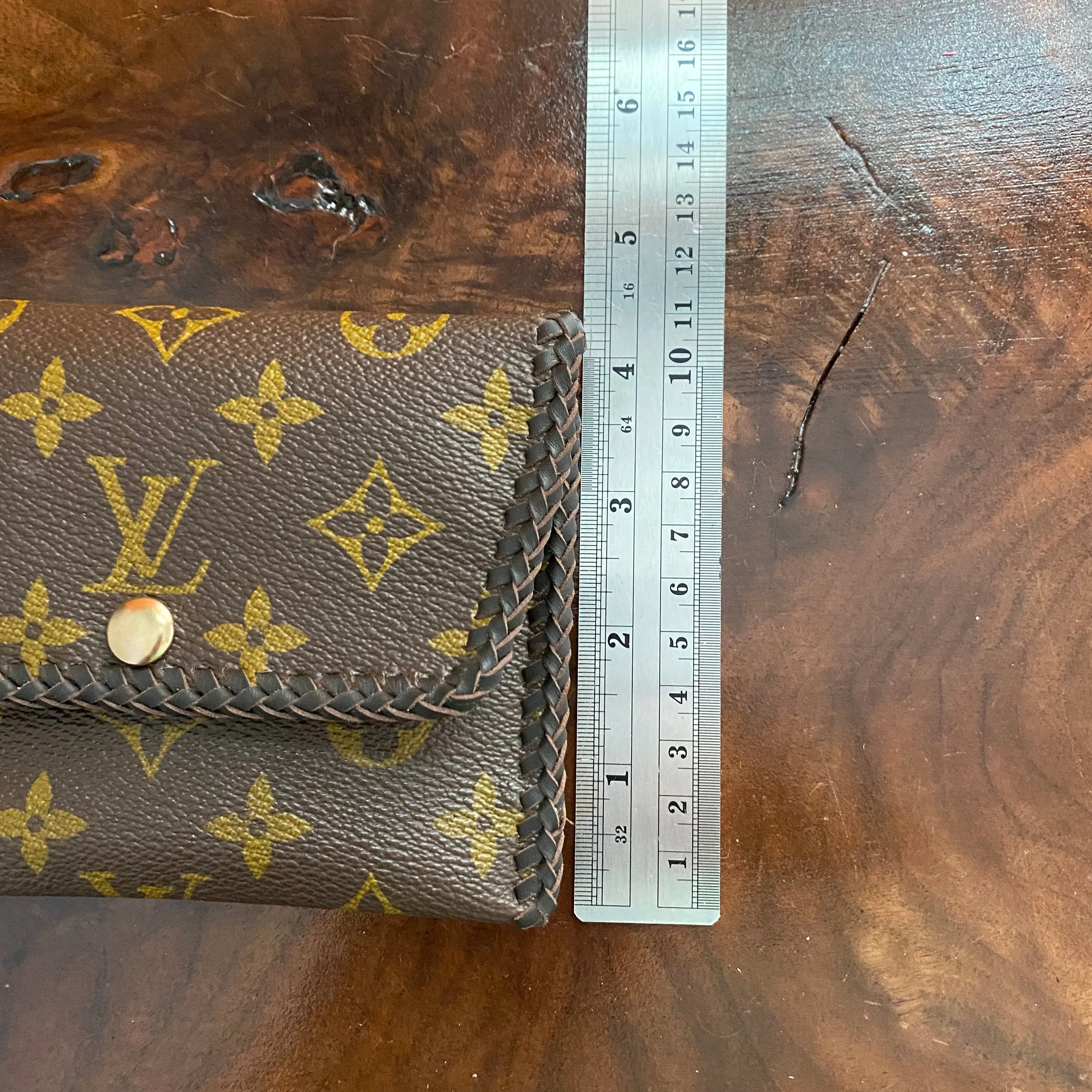 The Cardinal - Monogram Card Holder/Wallet in Chocolate