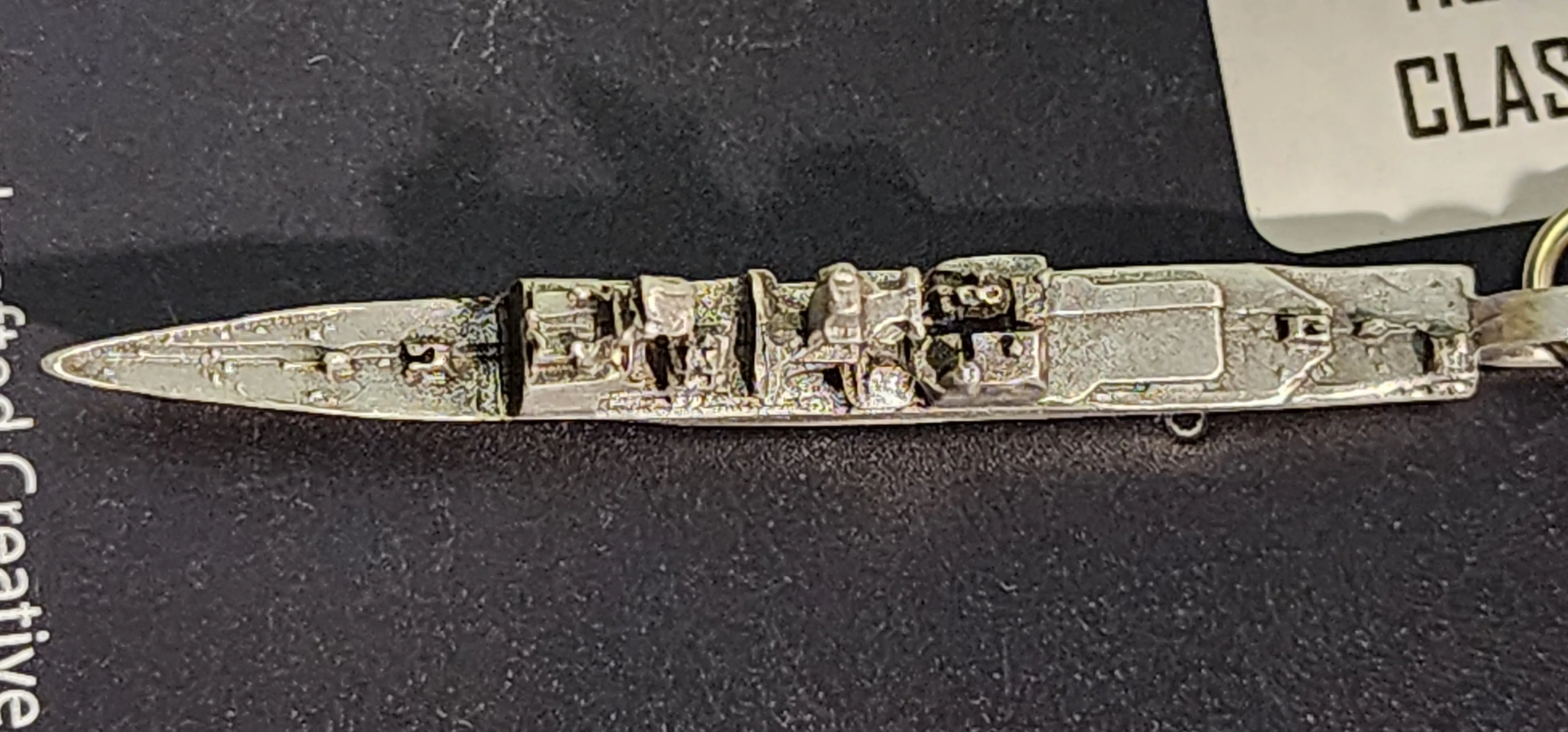 Ticonderoga-Class Cruiser Ship Pewter Keychain