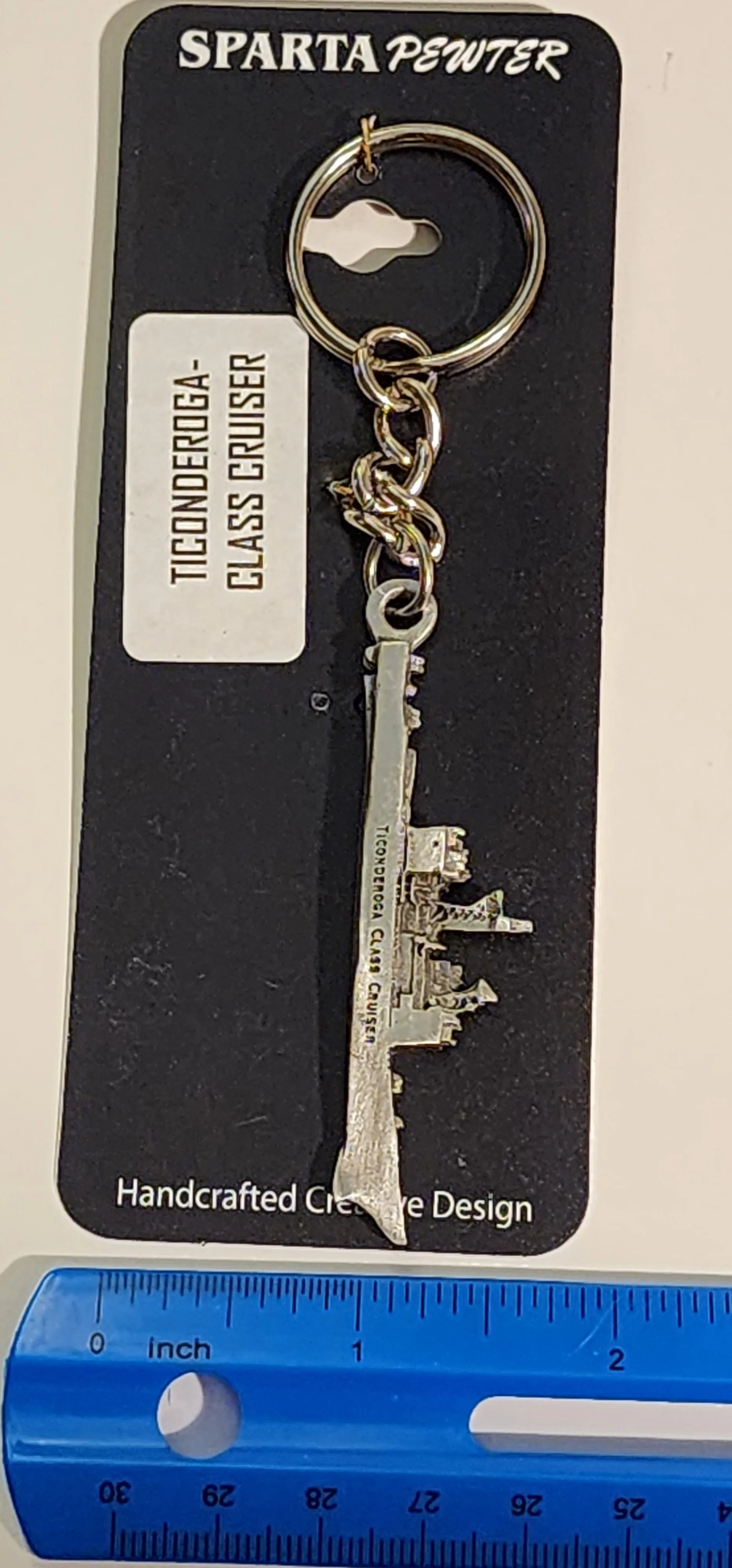 Ticonderoga-Class Cruiser Ship Pewter Keychain