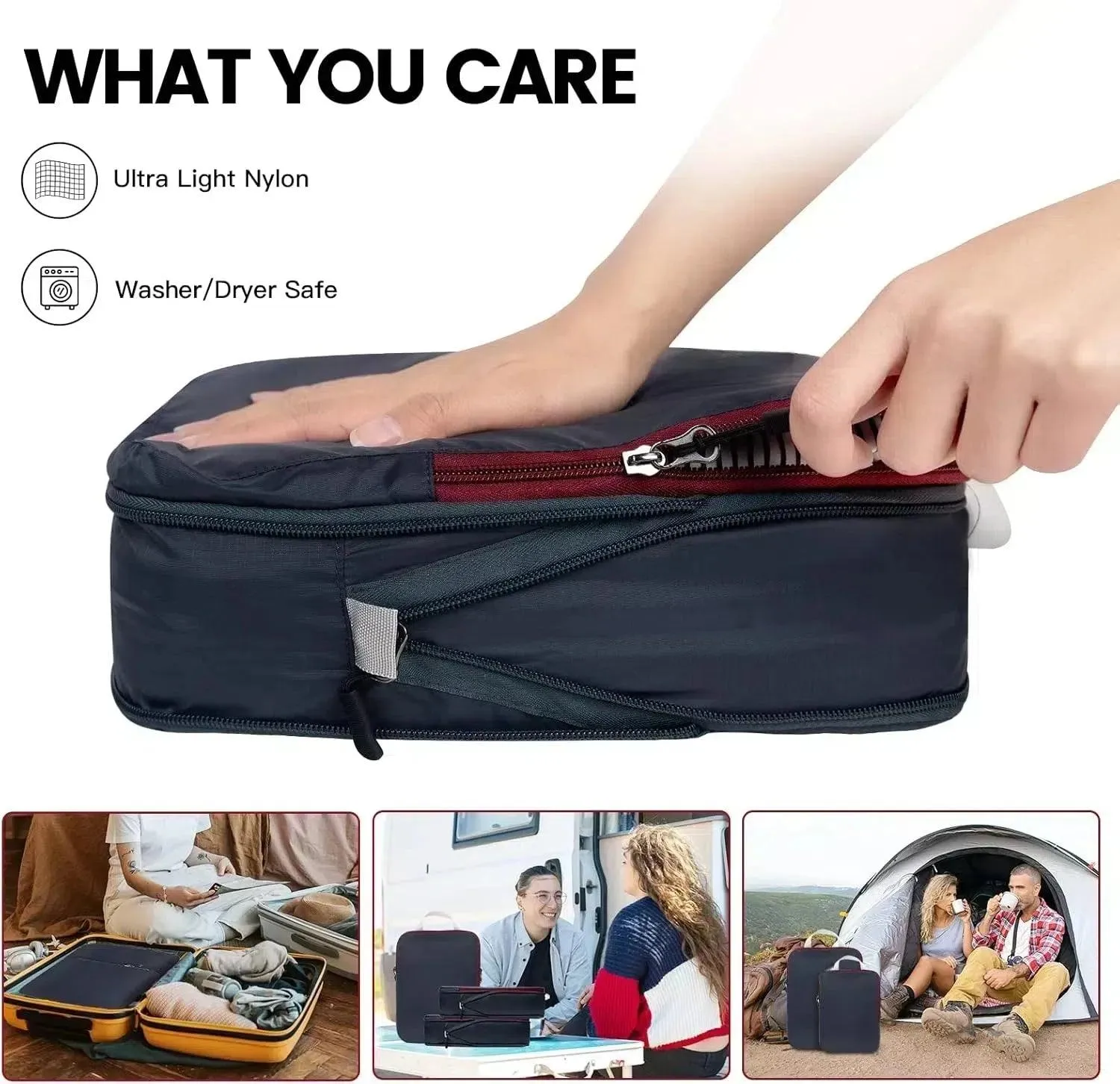 Ultralight Compression Packing Cubes for Suitcases, Travel Accessories